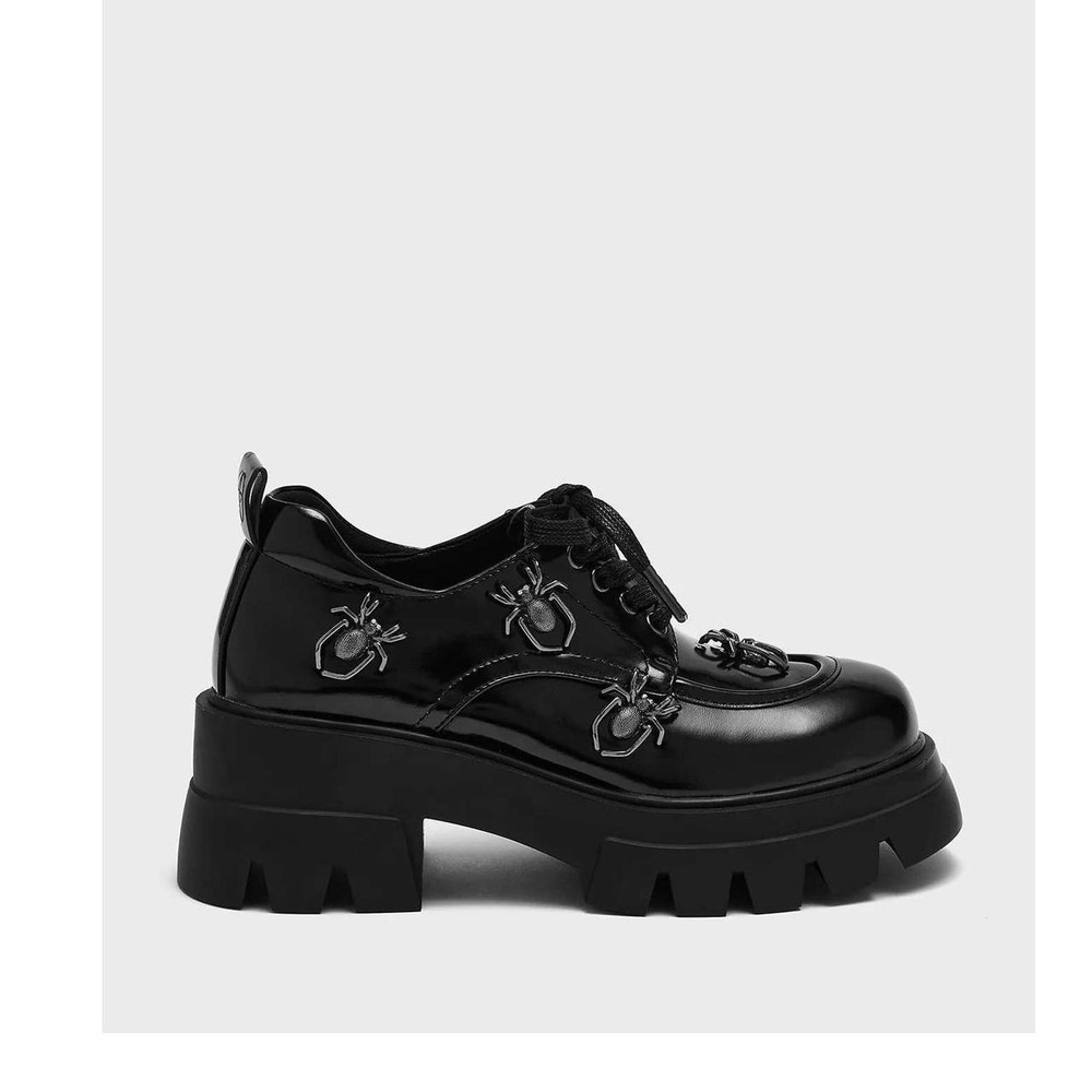 Killstar spider‎ charm oxford shoes size US 8 - Picture 2 of 5